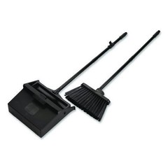 Carlisle Duo-Pan Upright Dust Pan and Broom, 11.8 x 36, 24.5″ Handle, Plastic
