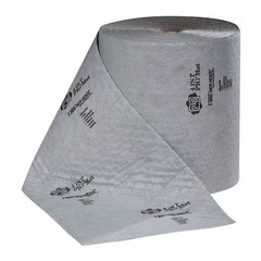 Pig Mat235 Sorbent Roll, 17 Gal, 16 In X 150 Ft, Universal, Gray, Polypropylene