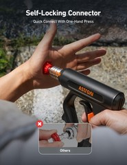 AstroAI Short Pressure Washer Gun with Swivel – High Short, Black