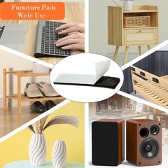 Fursafe&Q Non Slip Furniture Pads – 30 Pcs Rectangular, Black / Brown