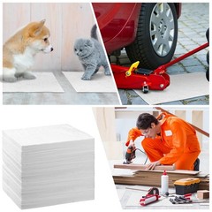 Oil Absorbent Pads for Garage & Basement 100 Pcs Dimpled Water Mat