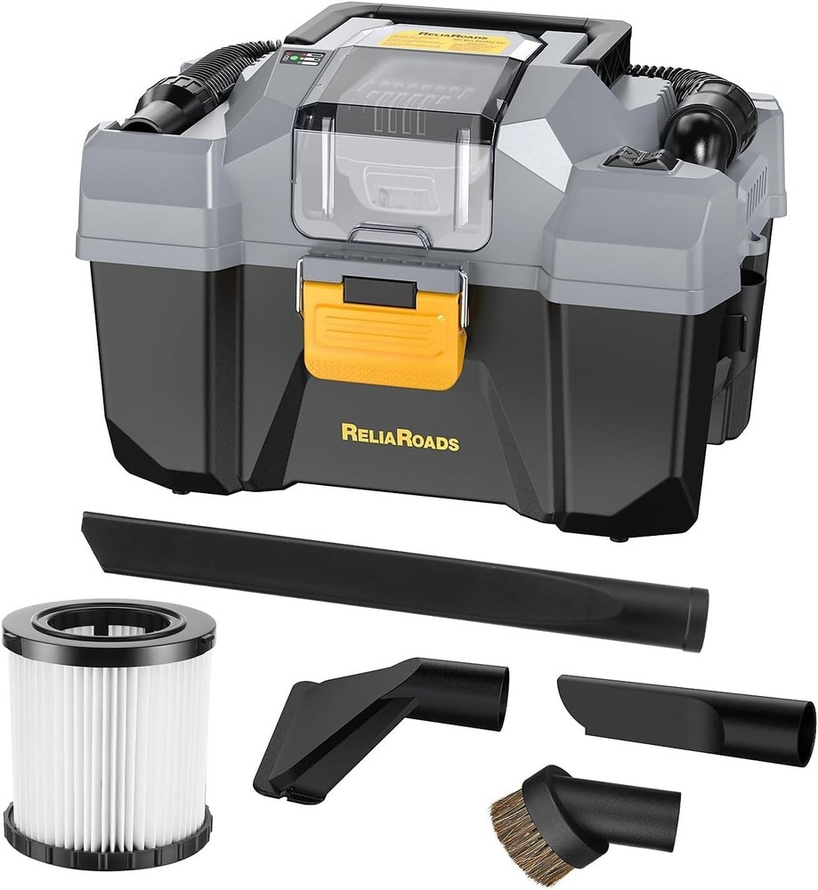 20V Cordless Vacuum – Wet & Dry, 2.6 Gallon Capacity…