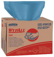 WypAll 41041 X80 Cloths, BRAG Box, HYDROKNIT, Blue 11.1 x 16.8 Case of 160