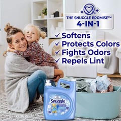Snuggle Advanced Softness Liquid Fabric Softener, Blue Sparkle, 259 Load, 176 Oz