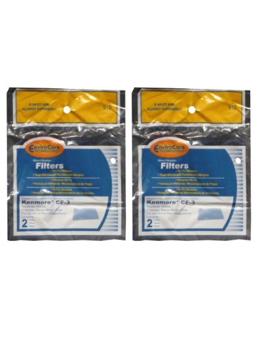 (4) Kenmore Vacuum CF-3 Foam Filter 86888, Sears upright, Non whispertone, Ca…