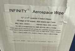 Infinity Aerospace Wipe 12” x 17” Folded Wipes 18 Bags Of 50 Wipes (900 Wipes)