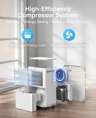 30 Pint Dehumidifier for Basement, 2500 Sq. Ft Dehumidifiers for Home with Dr…