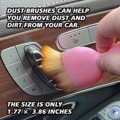 BEYPOVK 2PCS Car Interior Detailing Brush, Auto Soft Bristles Dust Brush Pink