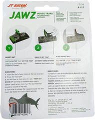 JT Eaton 409 Jawz Indoor Plastic Mouse Trap for Solid or Liquid Bait, Instant Ki