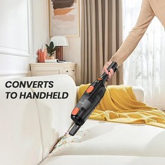 Candy Corded Stick Vacuum Cleaner, Powerful Suction Handheld Standard, Black