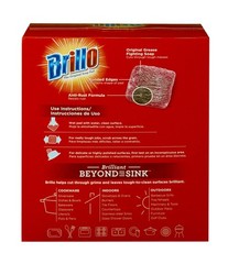 Brillo Steel Wool Soap Pads, Long Lasting, 18 Count (Pack of 2), Pink
