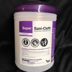 New-PDI Q55172 Super Sani-Cloth Surface Disinfectant Large Wipes 6″x6.75″ 160 ct