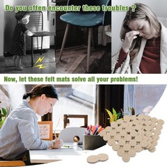 COVERCORNER Felt Furniture Pads for Hardwood 96PCS 1 inch Round Beige, Beige