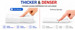 3X Density Magic Sponge Eraser, 100 Pack Melamine Sponge Cleaning Eraser Bulk,