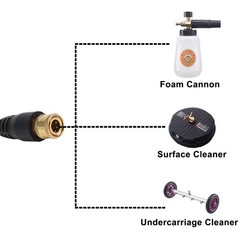 PWACCS Pressure Washer Gun Adapter Kit – Power 176.28 cm³, Black