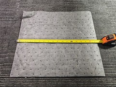 (QTY 100) TaskBrand AS-INB-P 15In x 18in Universal Sorbent Pad, Melt Blown -Gray