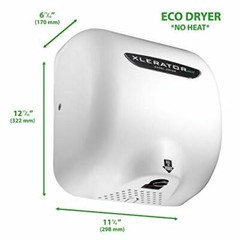 Excel Dryer XLERATOR eco XL-BW-ECO Hand Dryer, No Heat, 110-120 Volt-White combo