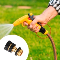 3/4 Inch Garden Hose Quick Connect, Aluminum 4pack, Brass, Black