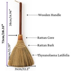 Tts For Home Natural Whisk Sweeping Hand Handle Broom – Vietnam Handmade Straw