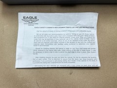 Eagle Manufacturing Safety Cabinet Chemical Battery Spill Clean Up Kit Caustic