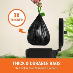 Pupzle Dog Poop Bin Liners Compatible with 1 Count (Pack of 30), Black