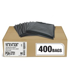 Aluf Plastics 20-30 Gal Black Heavy Duty Garbage Bags 1.5 Mil – 30X 36 – Pack