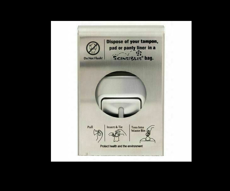 New HOSPECO Sanitary Napkin Disposal Bag Dispenser, Utility, Wall-Mounted, SDSS