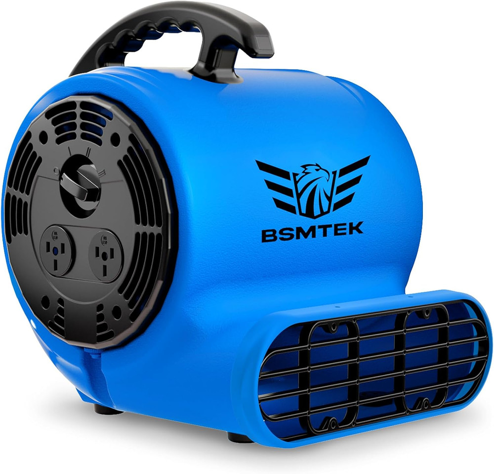 Heavy-Duty Air Mover Blower Fan – 1/2HP 2500CFM, 3 Speeds, 15FT Cord