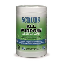 SCRUBS 96580 9 x 12 All Purpose Cleaning Wipes – White/Citrus Scent (6/CT) New
