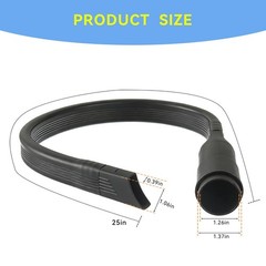 25″ Flexible Vacuum Crevice Tool 1-1/4″ (32mm) & 1-3/8″ (35mm), Black