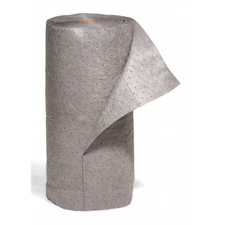 Spilltech Gr-H Sorbent Roll, 44 Gal, 30 In X 150 Ft, Universal, Gray,