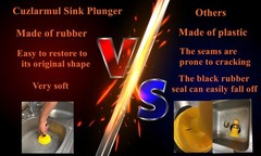 Cuzlarmul Sink Plunger, Easy to use Mini Plunger with Short Handle, Yellow