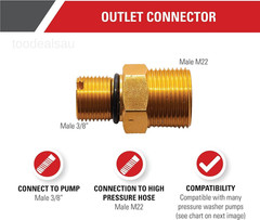 Simpson Cleaning 7106686 Outlet Connector for Gas Powered Pressure Gold