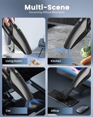 SERVOMASTER Handheld Vacuum Cordless, Car Vacuums Black Gray Cordless