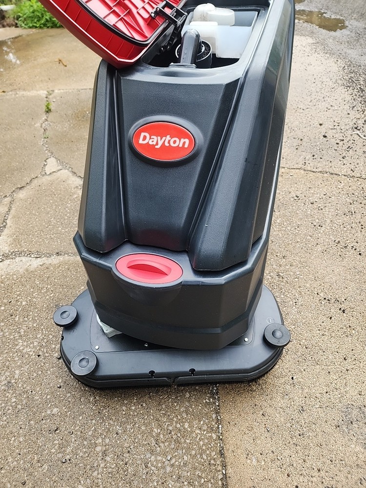 DAYTON 56NU90 Floor Scrubber, Walk-Behind, Disc Deck, 30 Inch Cleaning Path