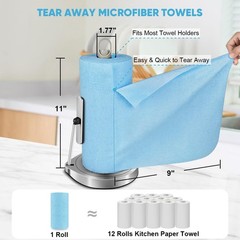 Microfiber cleaning cloths, workshop paper towels, 330 sheets/6 rolls