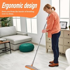 Silicone Air Broom,Multifunction Magic Broom with Long Gray Orange