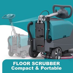 16″ Walk-behind Floor Scrubber Dryer Machine 24000 Sqft/h 11 Gal 24″ Squeegee