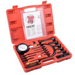 17 Pcs Engine Compression Tester Kit Tool Set For Diesel Automotive Compressor