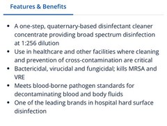 Virex II 256 one-step Disinfectant Cleaner And Deodorant (2-pack Of 2.5 L Each)