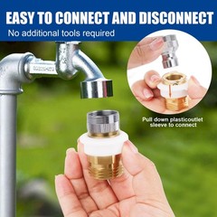 Dishwasher Snap Coupling Adapter, Faucet Adapter 3/4 Inch, golden white black