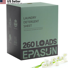 Laundry Detergent Sheets 260 Loads, Fresh Scent, 1 Count (Pack of 260)