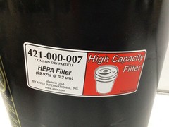 Atrix HCVAC7H-ESD 7 Gal Tank Size Critical Area Vacuum
