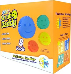 Scrub Daddy Sponges Set – Variety 8 Count (Pack of 1), Colors