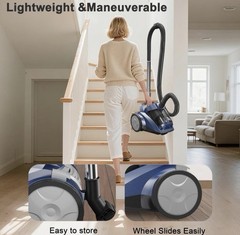 Canister Vacuum Cleaner 45KPa Power Bagless Canister Vacuums for Home with 5 …