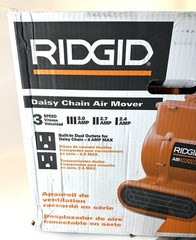Ridgid Daisy Chain Fan Air Mover 1625 CFM 3 Speed 3 Position Model AM2287