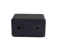 2Pack 6”x3-1/2”x3-1/2” Square Rubber Dock Bumper with 2 Holes – Impact Resistant