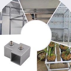 8 PCS 1”/25 mm Square Tube Connector, 3-Way T- Shaped Pipe Fitting Silver