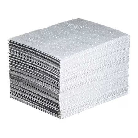 Pig Mat460 Sorbent Pad, 22 Gal, 15 In X 20 In, Oil, White, Polypropylene