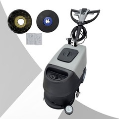 110V 17″ Brush Commercial Auto Floor Scrubber Machine 13.2gal Dual Tank